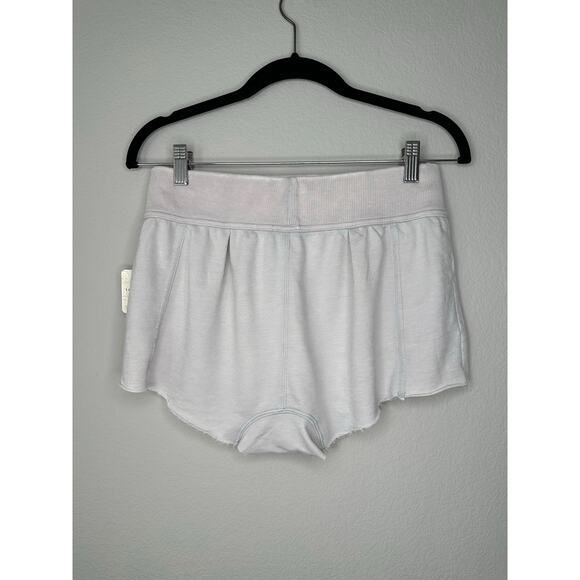 FREE PEOPLE Cozy Soft Comfy Casual Harem Lounge Sweat Shorts in Light Grey XS - Picture 5 of 8